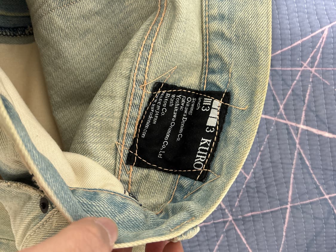 KURO 데미지 워싱 청바지 32추정 상품이미지8