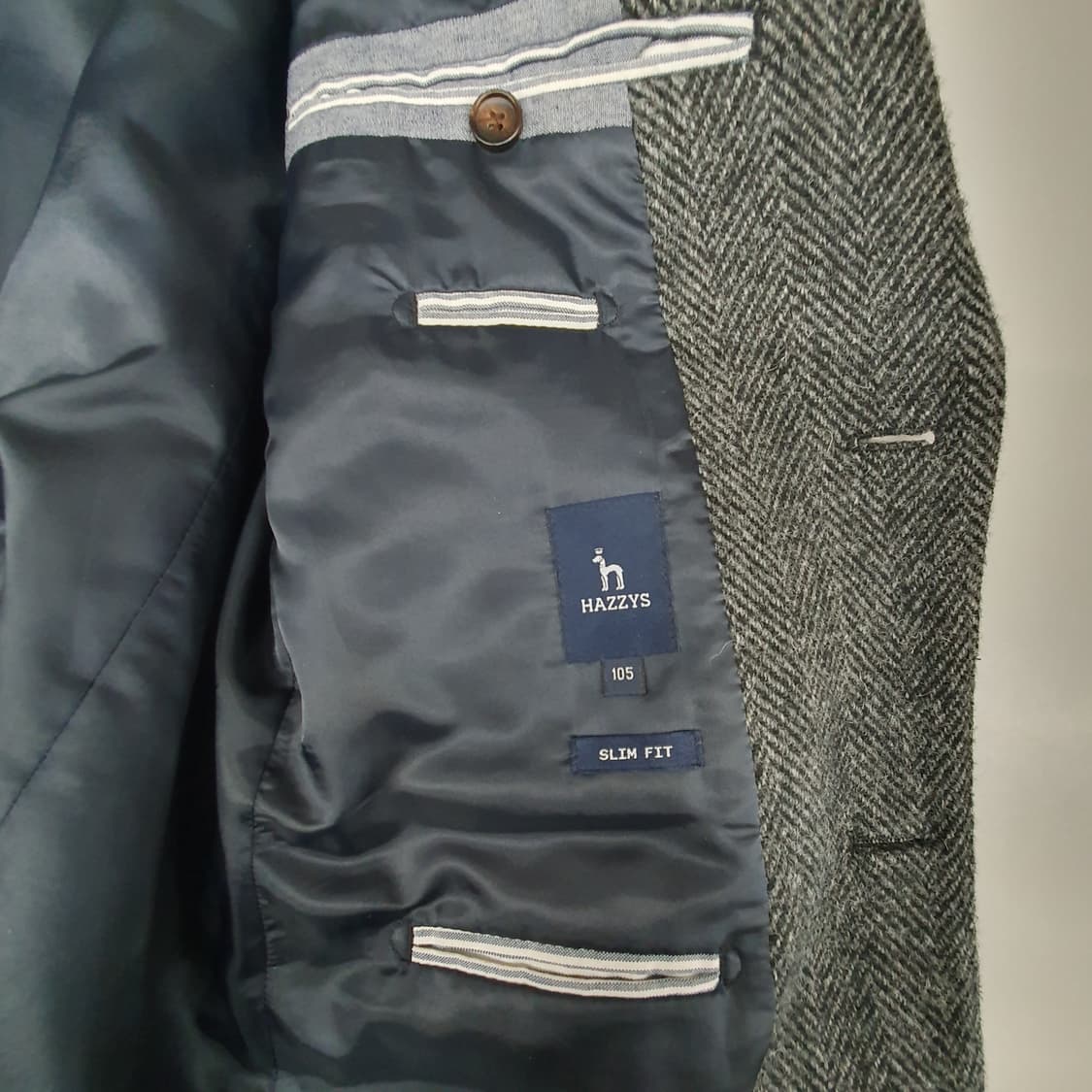 헤지스 해리스 트위드 헤링본 울코트 상품이미지5