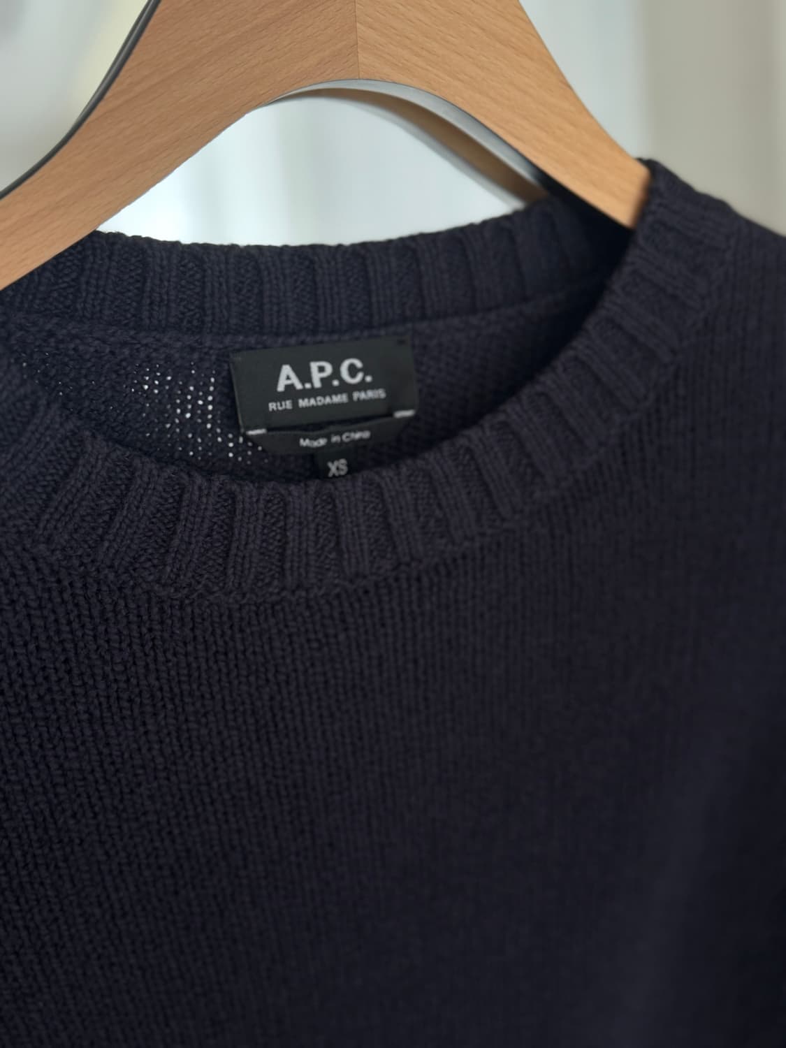 아페쎄(A.P.C.) 네이비 코튼 크루넥 니트 스웨터 상품이미지2