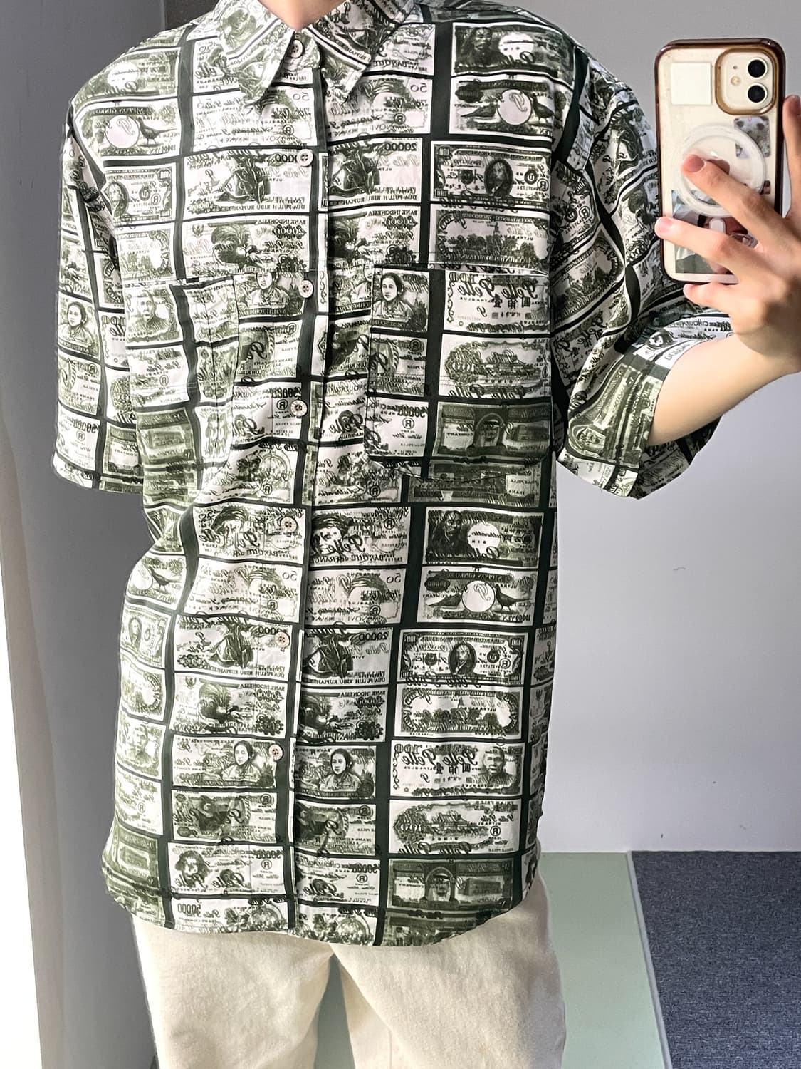 펠레펠레 페이퍼 머니 올 오버셔츠 상품이미지3