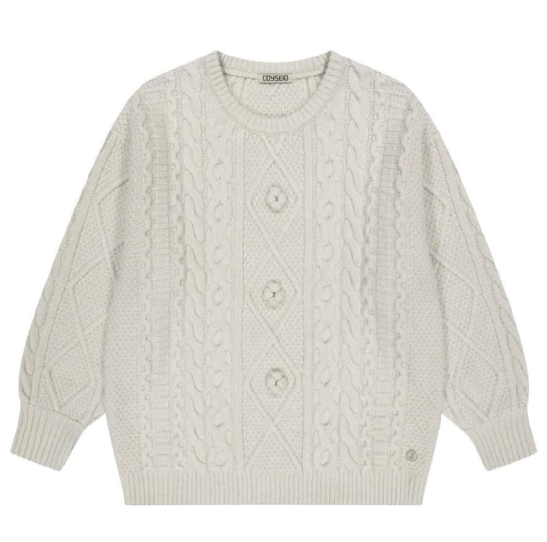 코이세이오 폼폼 케이블 니트 아이보리 상품이미지1