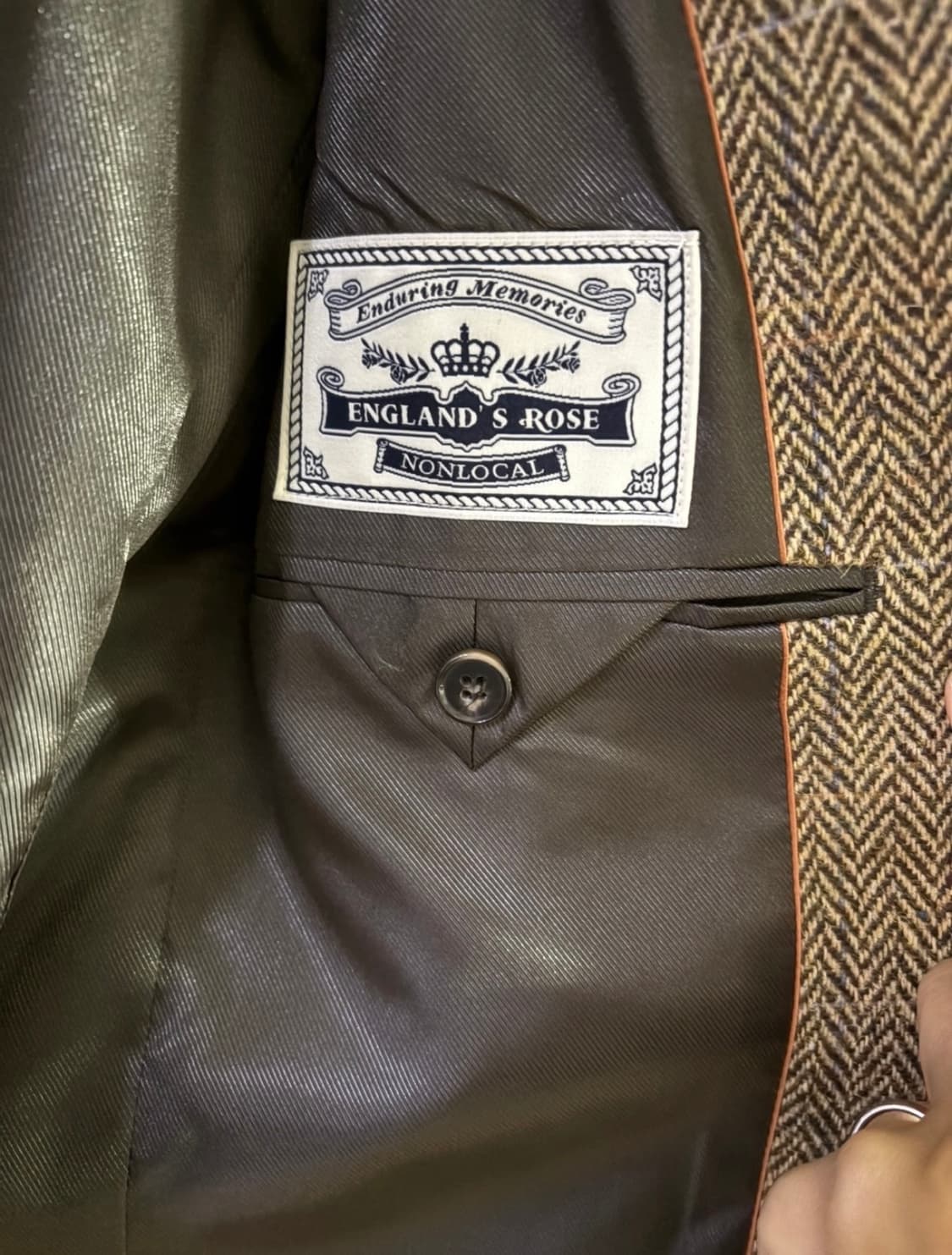 (새상품) 논로컬 울 헤링본 자켓 상품이미지3