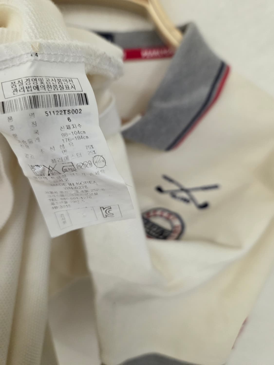 파리게이츠 골프 반팔 카라티 6 사이즈 상품이미지4