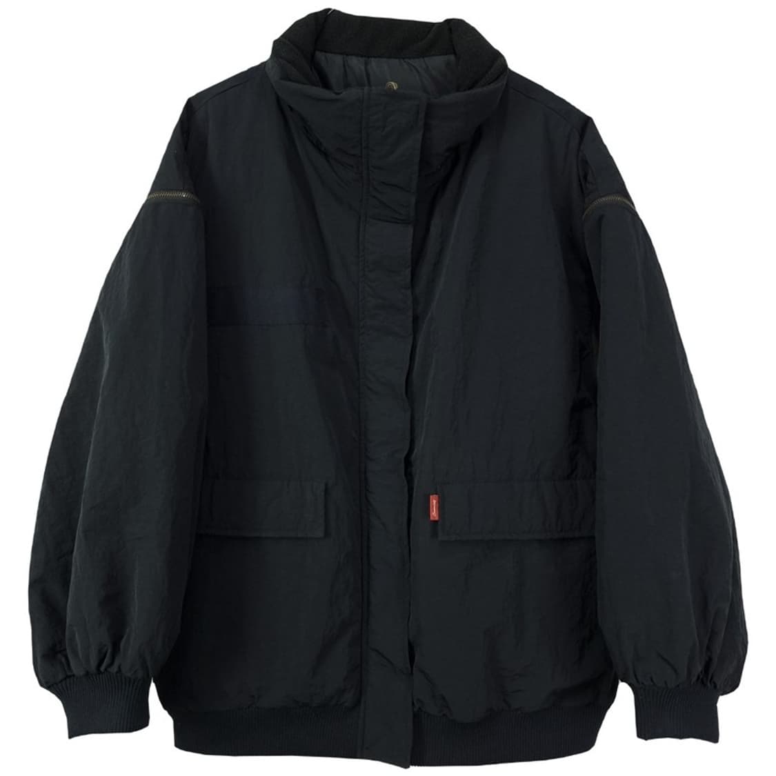 [빈티지] 오버핏 탈부착 패디드 자켓 블랙 M18470 상품이미지2