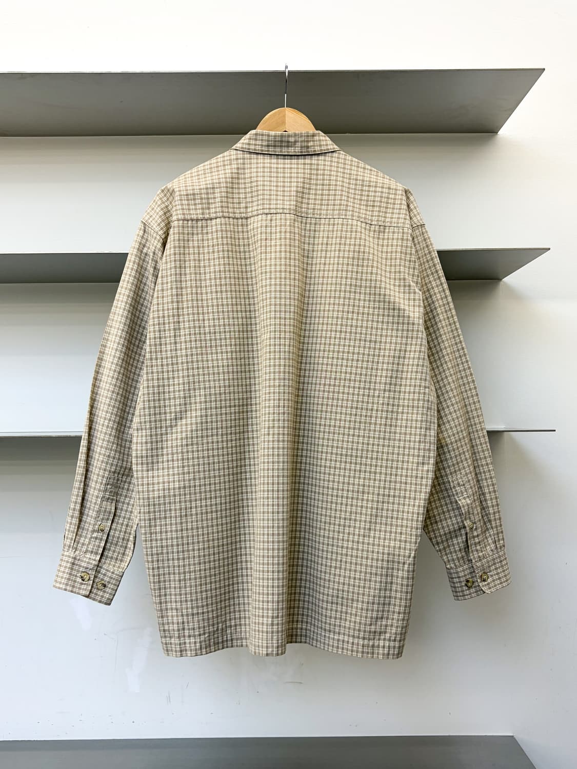 띵크 핑크 투포켓 체크 풀오버 집 셔츠 상품이미지3