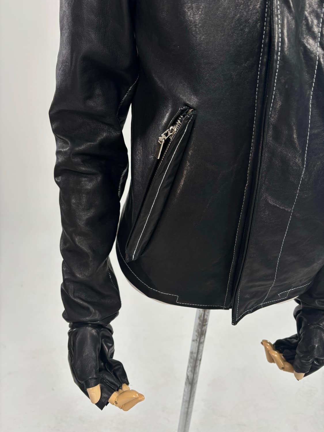 핸드메이드 lamb overlock stitch high jacket 상품이미지5