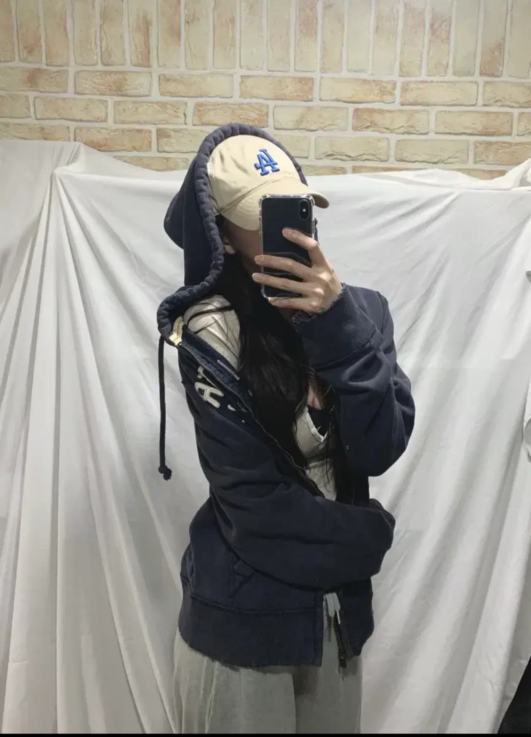 홀리스타후드집업,네이비,M 상품이미지1