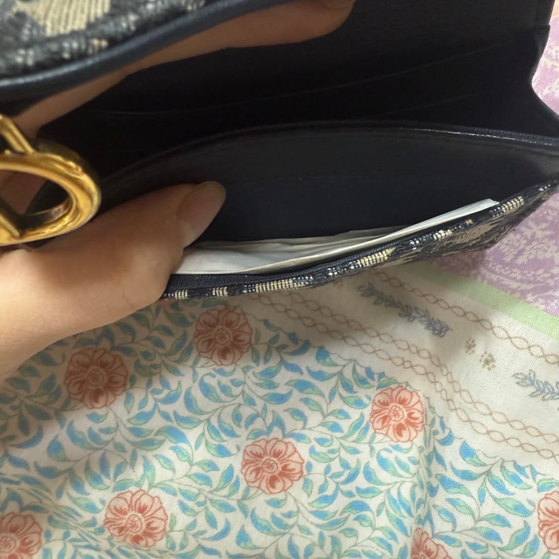 디올 오블리크 새들 카드지갑 상품이미지6