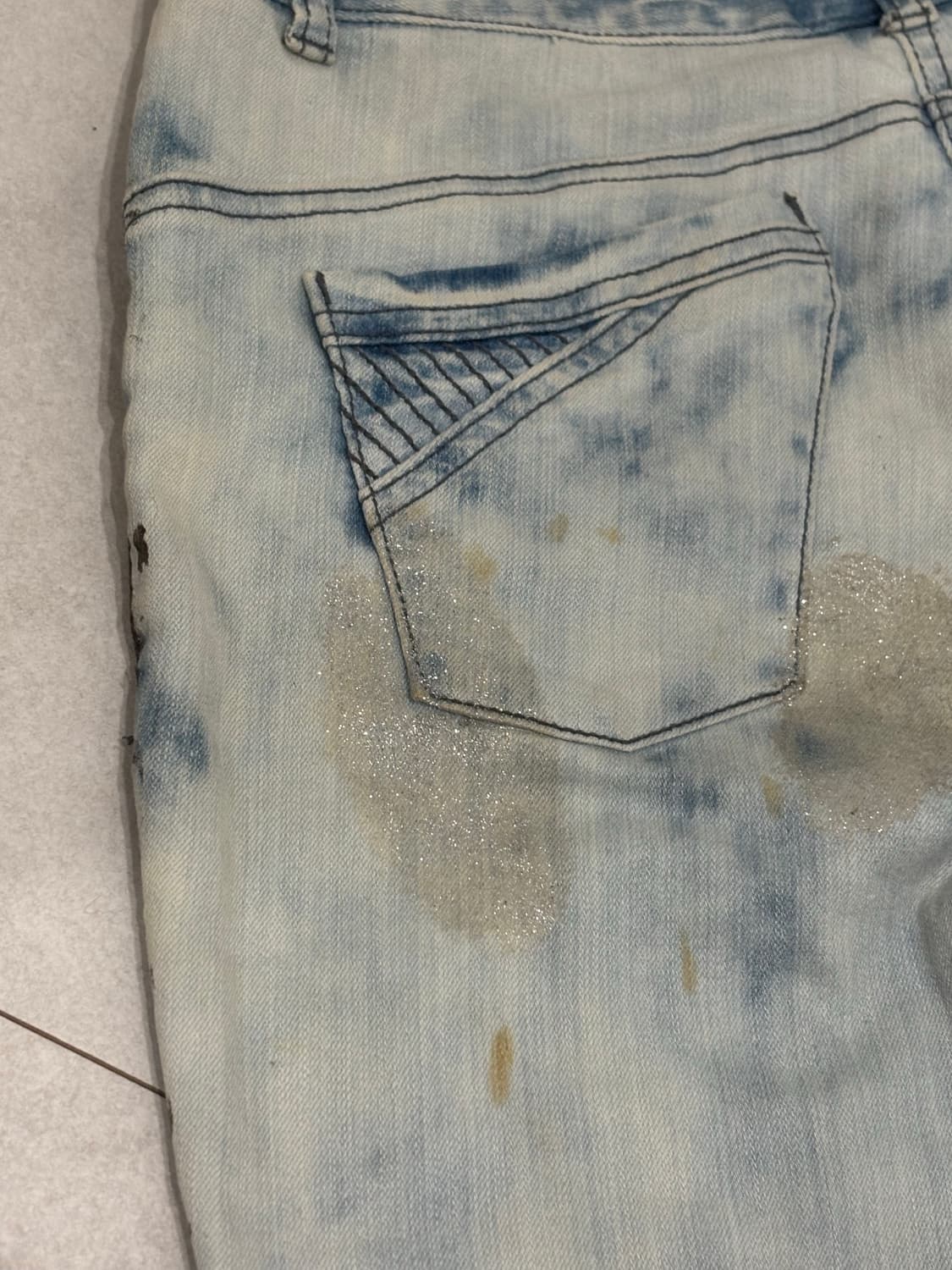 로우라이즈  빈티지 청바지 상품이미지4