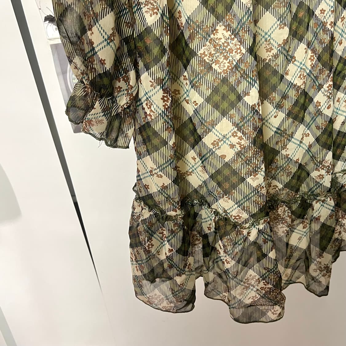 녹차 모리걸 패치워크 블라우스 원피스 상품이미지2