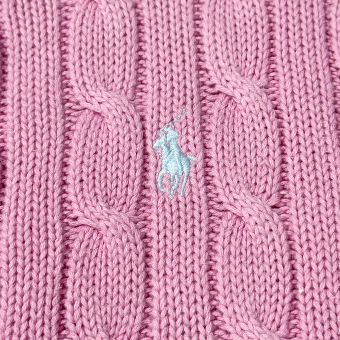 (L) 폴로 랄프로렌 케이블 니트 가디건 핑크 상품이미지3