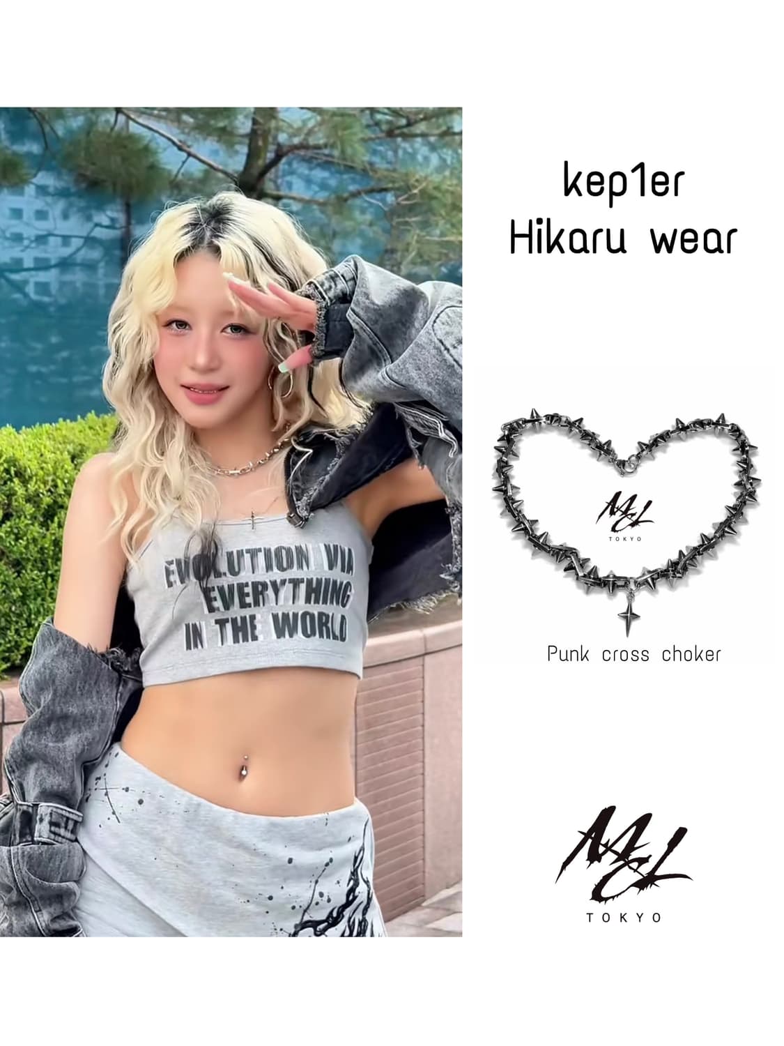 아이돌pick!펑크 십자가 초커 상품이미지3