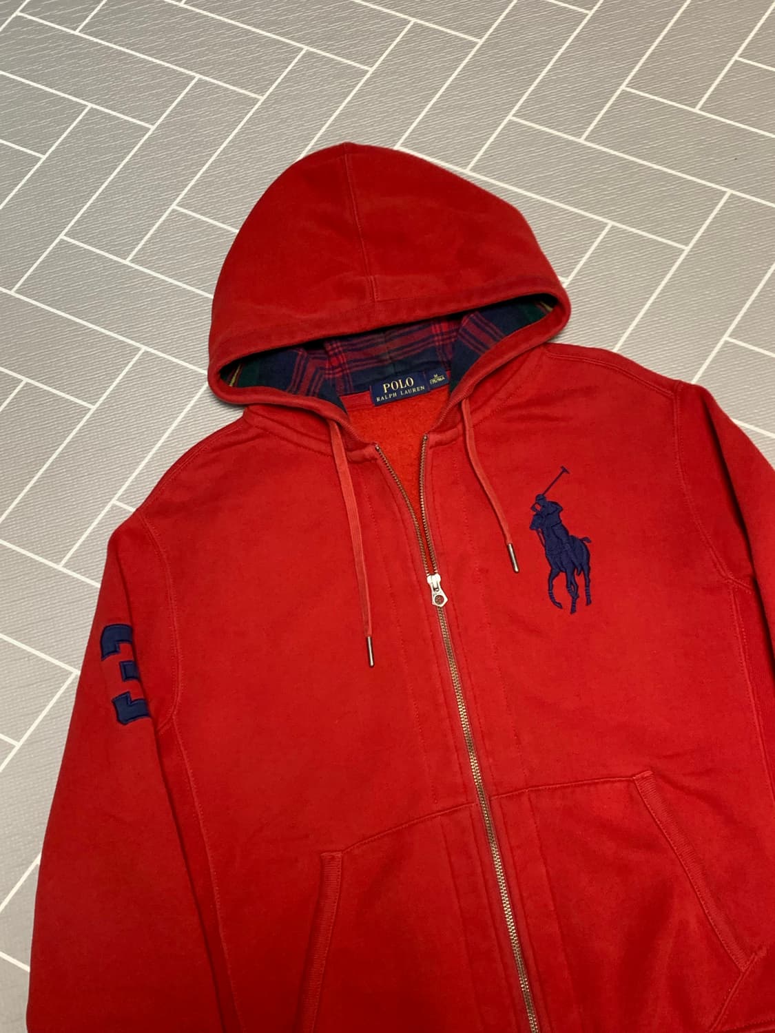 폴로 빅포니 후드집업 레드 상품이미지3