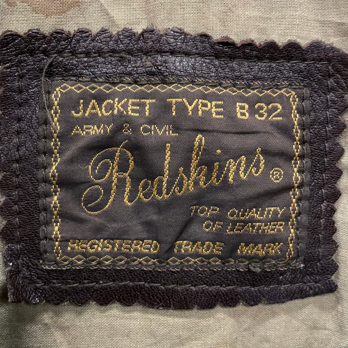 80s Redskins type B-32 카우하이드 소가죽 레더 자켓A2 상품이미지7