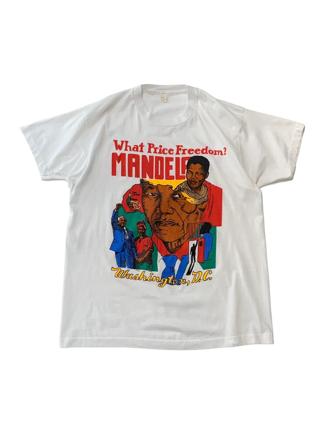 80-90s What Price Freedom? 넬슨 만델라 티셔츠 상품이미지1