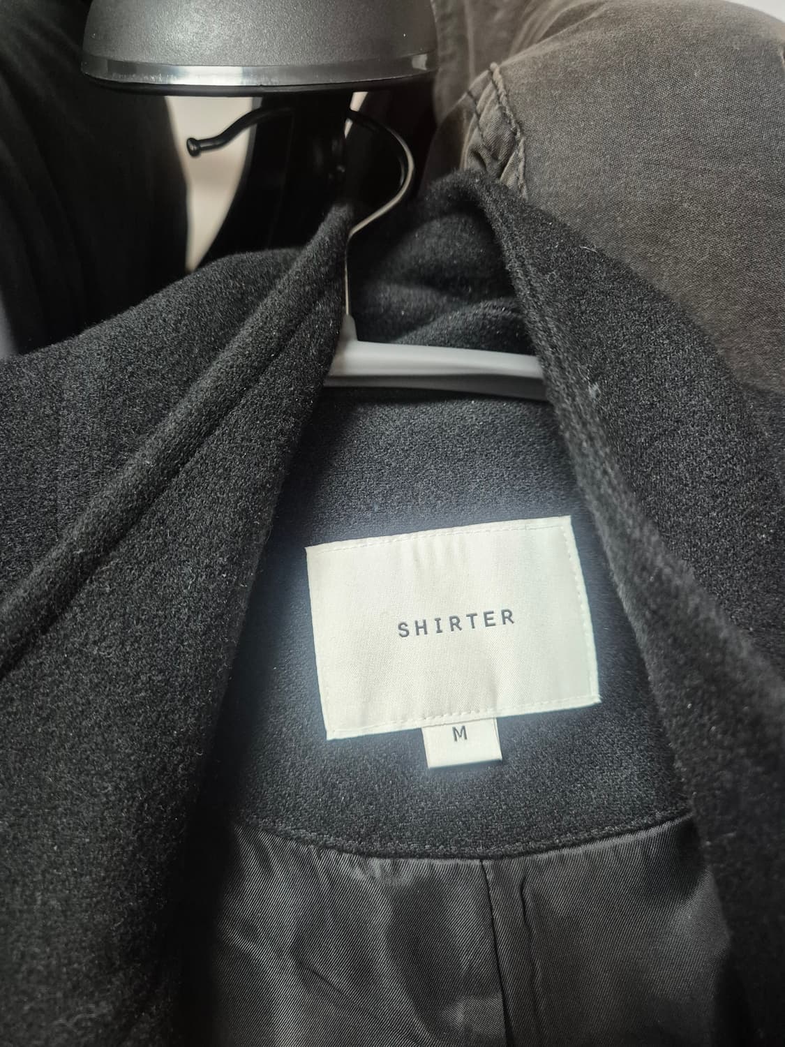 셔터 울 해링턴 자켓 블랙 M 상품이미지5
