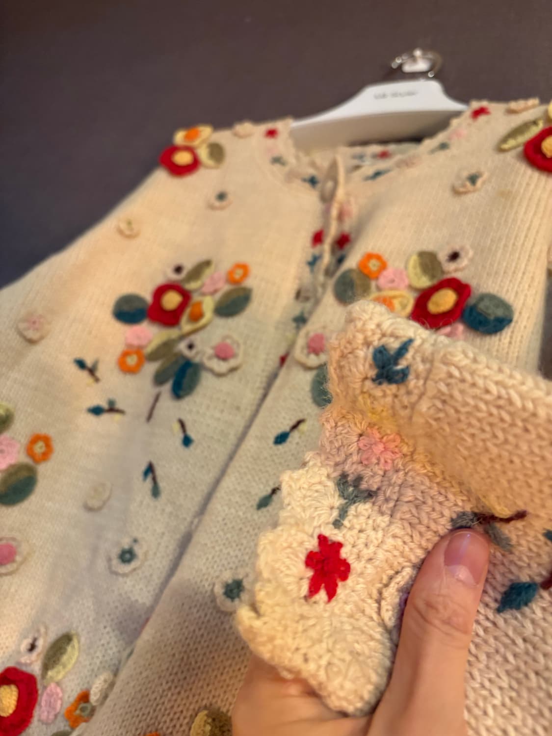 꽃무늬 자수 빈티지 가디건 Japan 상품이미지2