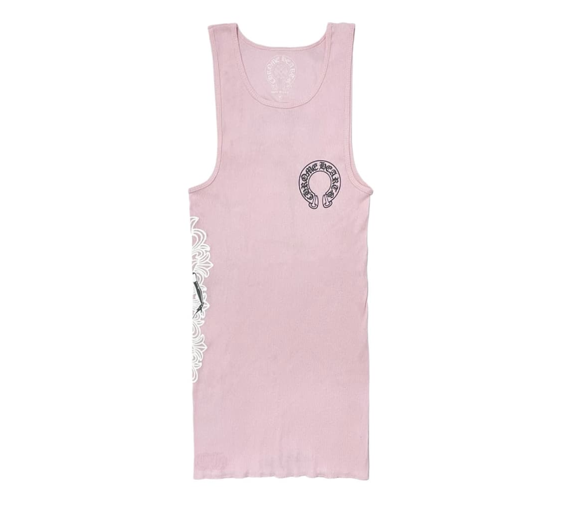 크롬하츠 핑크 나시 데들리 돌 립 아트 바젤 탱크 핑크 상품이미지1