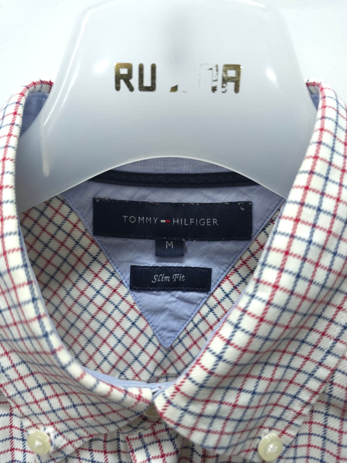 타미힐피거 레드&네이비 체크 봄가을 셔츠 (95~100) 상품이미지5
