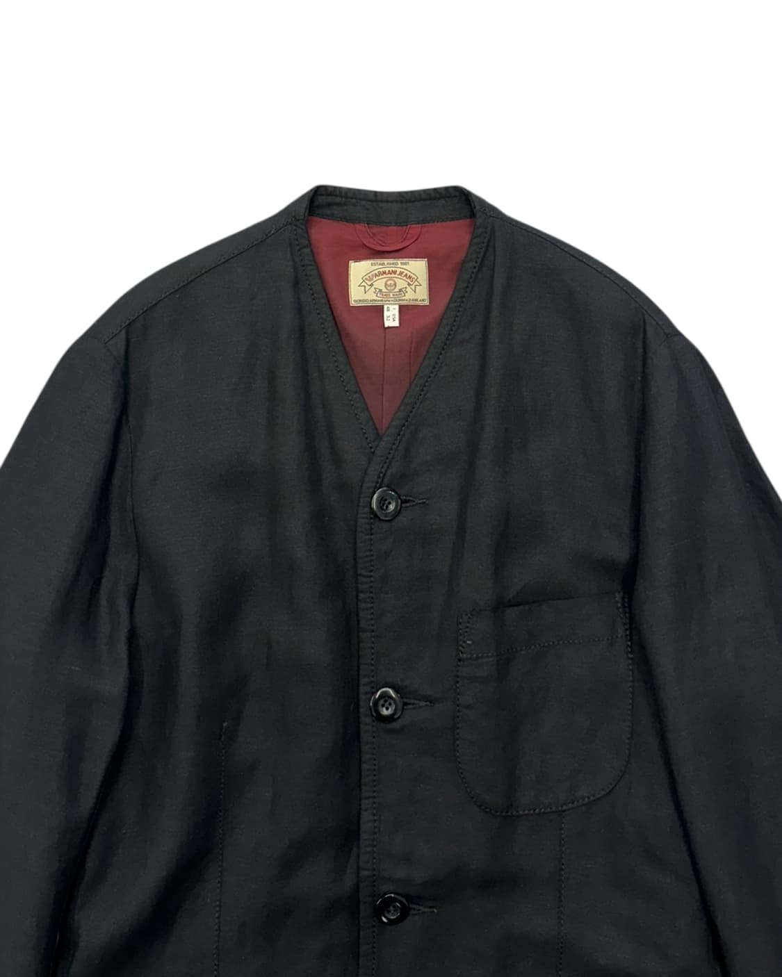 아르마니 진 90s 린넨 자켓 블랙 상품이미지7