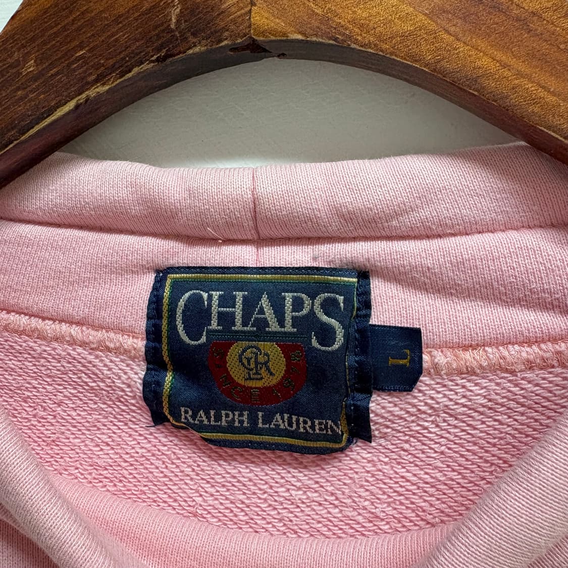 90's CHAPS RALPH LAUREN 챕스 랄프로렌 레어 핑크 롱슬 상품이미지4