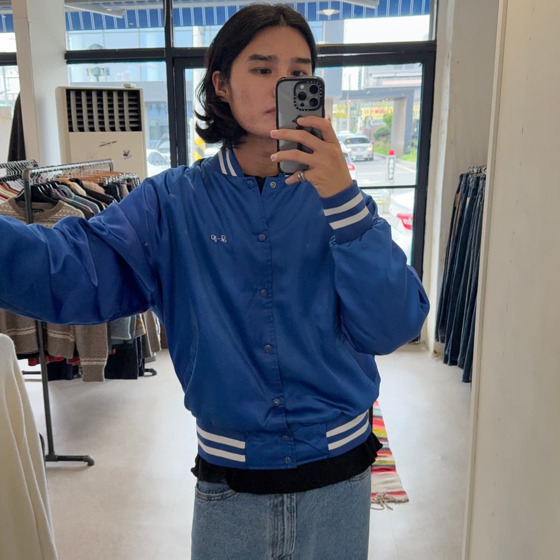 90s 새틴 봄버 자켓 상품이미지7