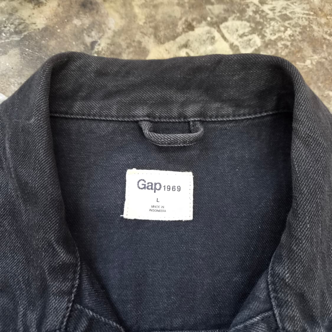 L) GAP 갭 청자켓 흑청 청자켓 블랙 데님자켓 아메카지 워크웨어 상품이미지3