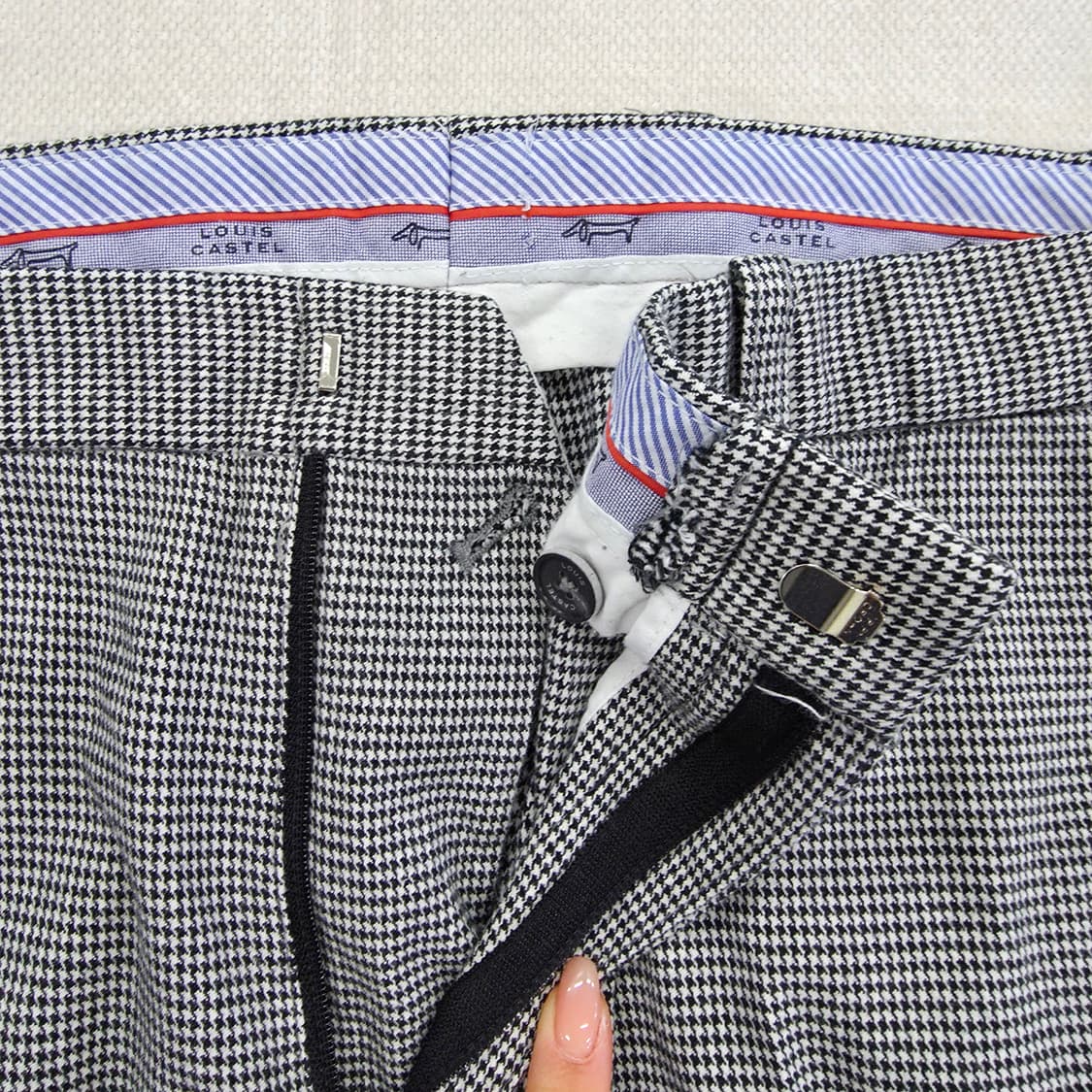 [98] 루이까스텔 골프 하운드체크 바지 팬츠 1223J2 상품이미지3