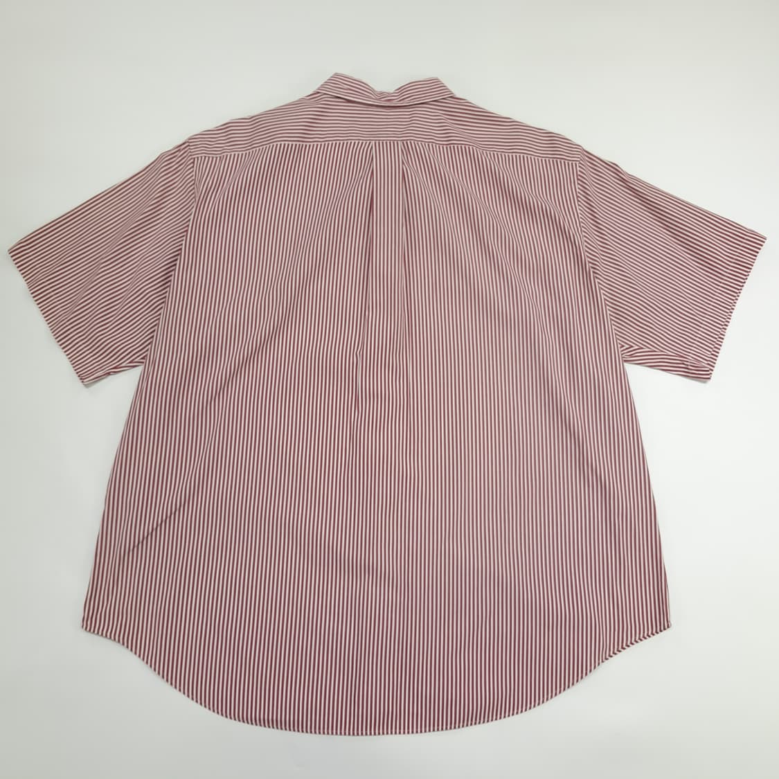 Co493 2XL 폴로 랄프로렌 버건디 스트라이프 반팔 셔츠 남방 상품이미지6