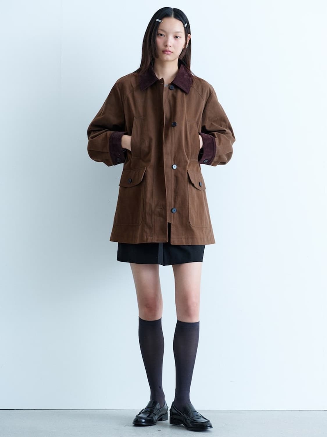 24SS 구호플러스 코듀로이 카라 미디 자켓 상품이미지1