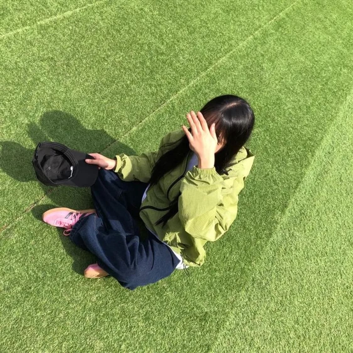 유니섹스 연두 체크 바람막이 상품이미지2