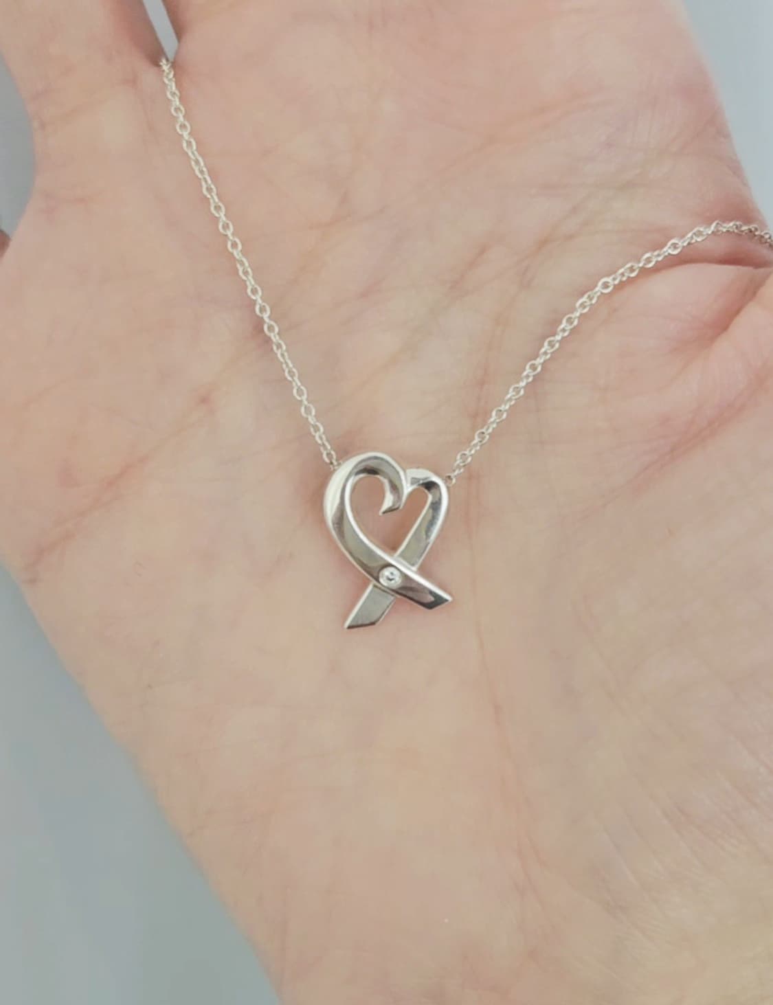 [다이아버전] 티파니앤코 러빙하트 실버 목걸이 미사용급 풀세트 [정품] 상품이미지8