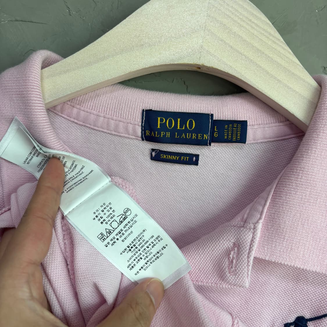 폴로 랄프로렌 빅포니 카라티 반팔 연핑크 상품이미지3