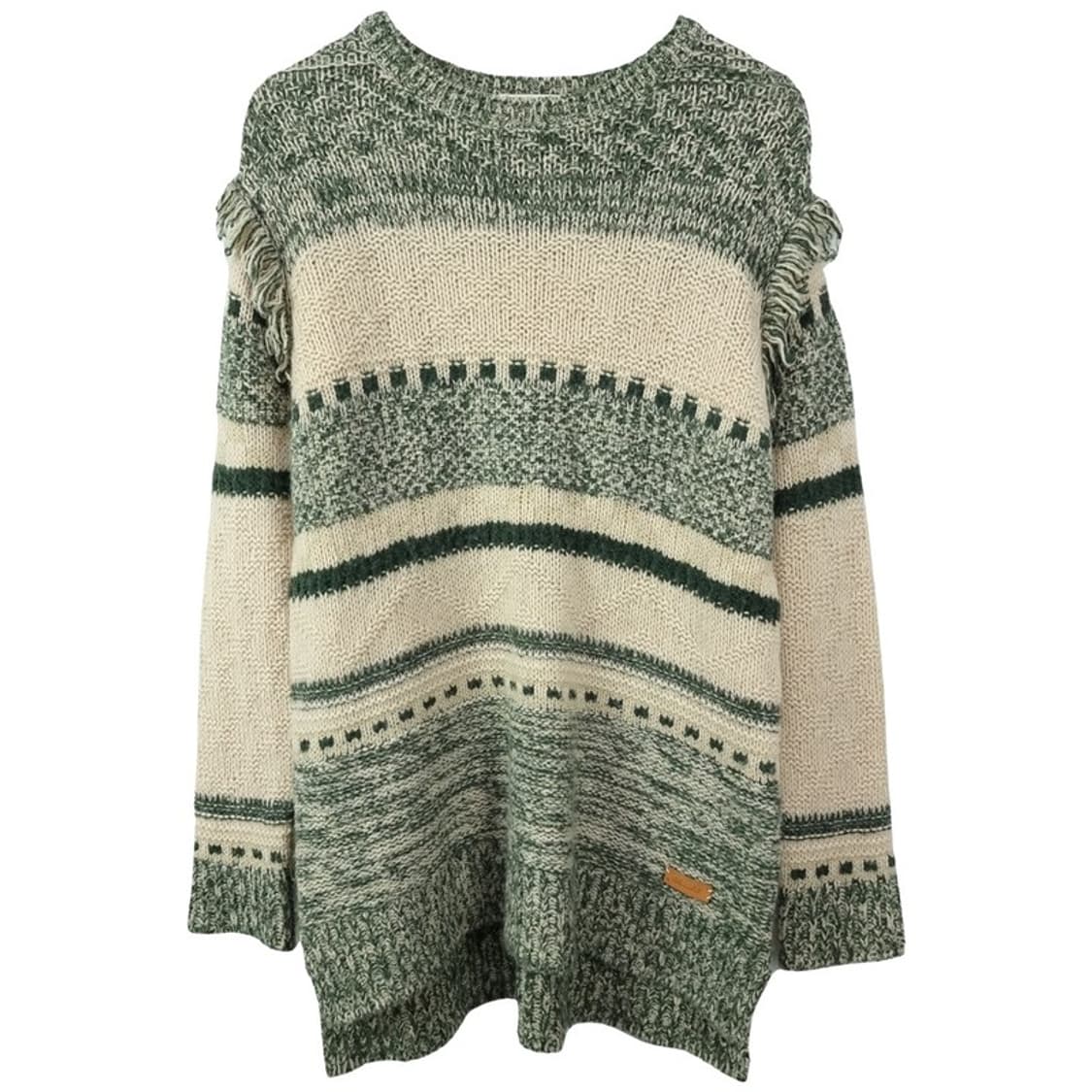 [써스데이아일랜드] 에스닉 패턴 오버핏 롱 니트 M19640 상품이미지2