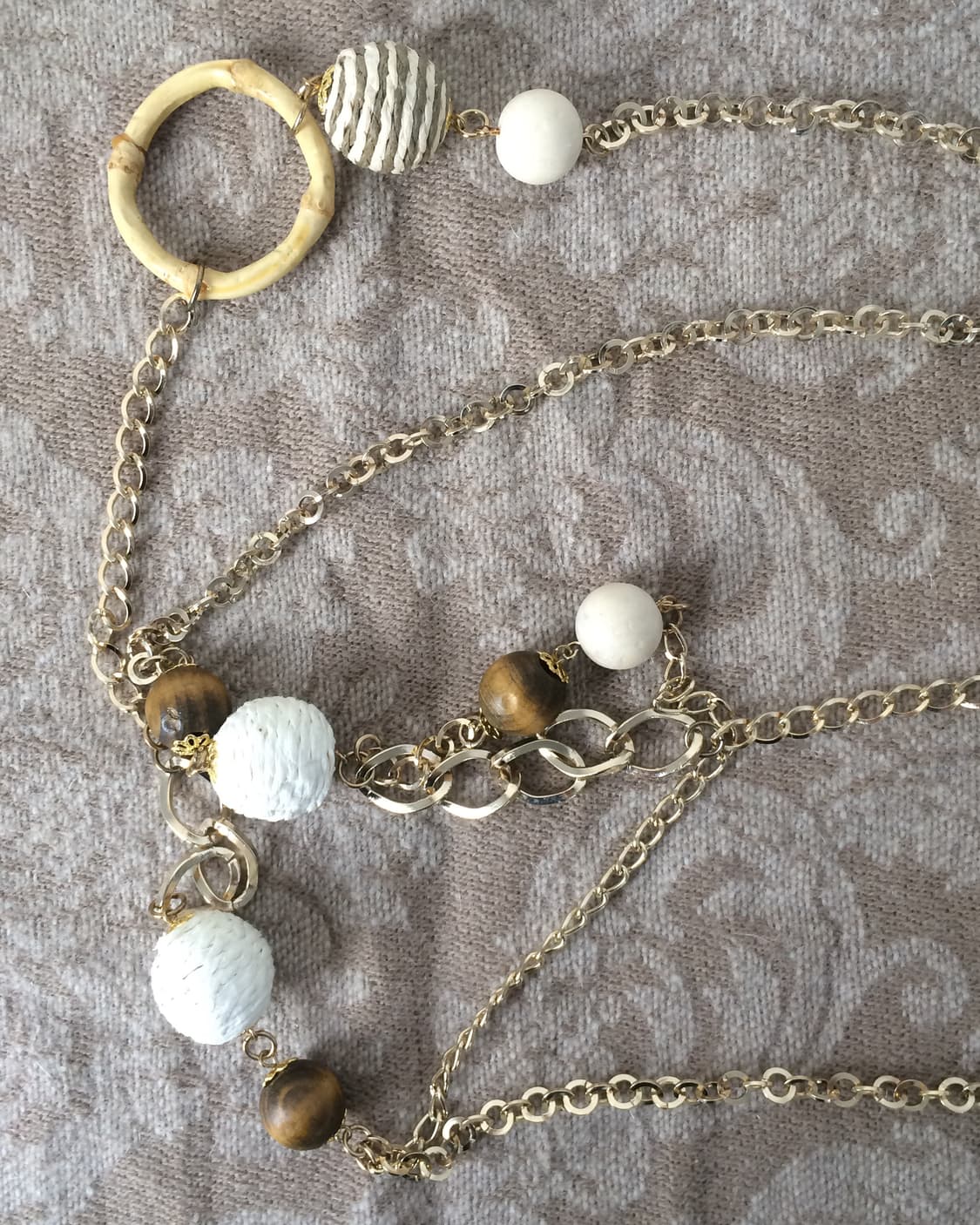 2way wood beads necklace 상품이미지5