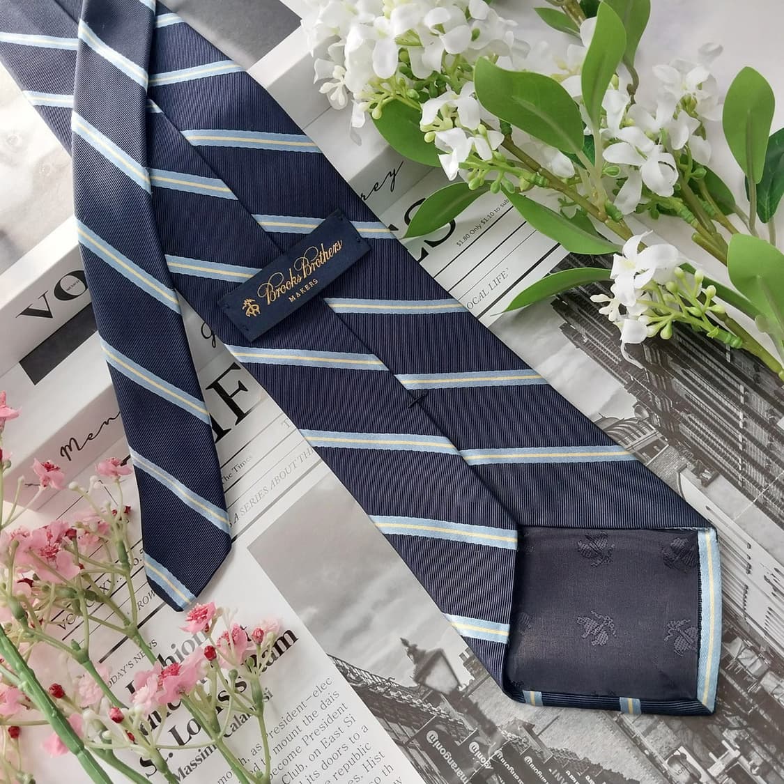 브룩스브라더스 실크 스트라이프 넥타이 8.7cm A+등급 K1821
 상품이미지5