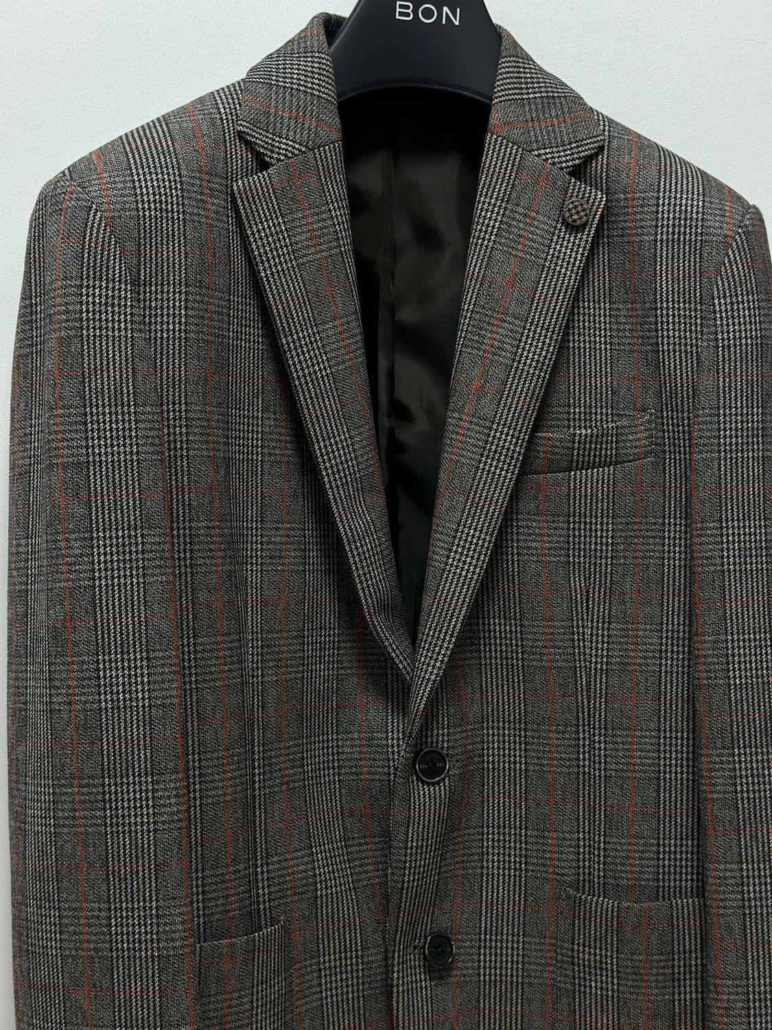 BON(본) 브라운 체크 투버튼 싱글자켓/100사이즈 상품이미지1
