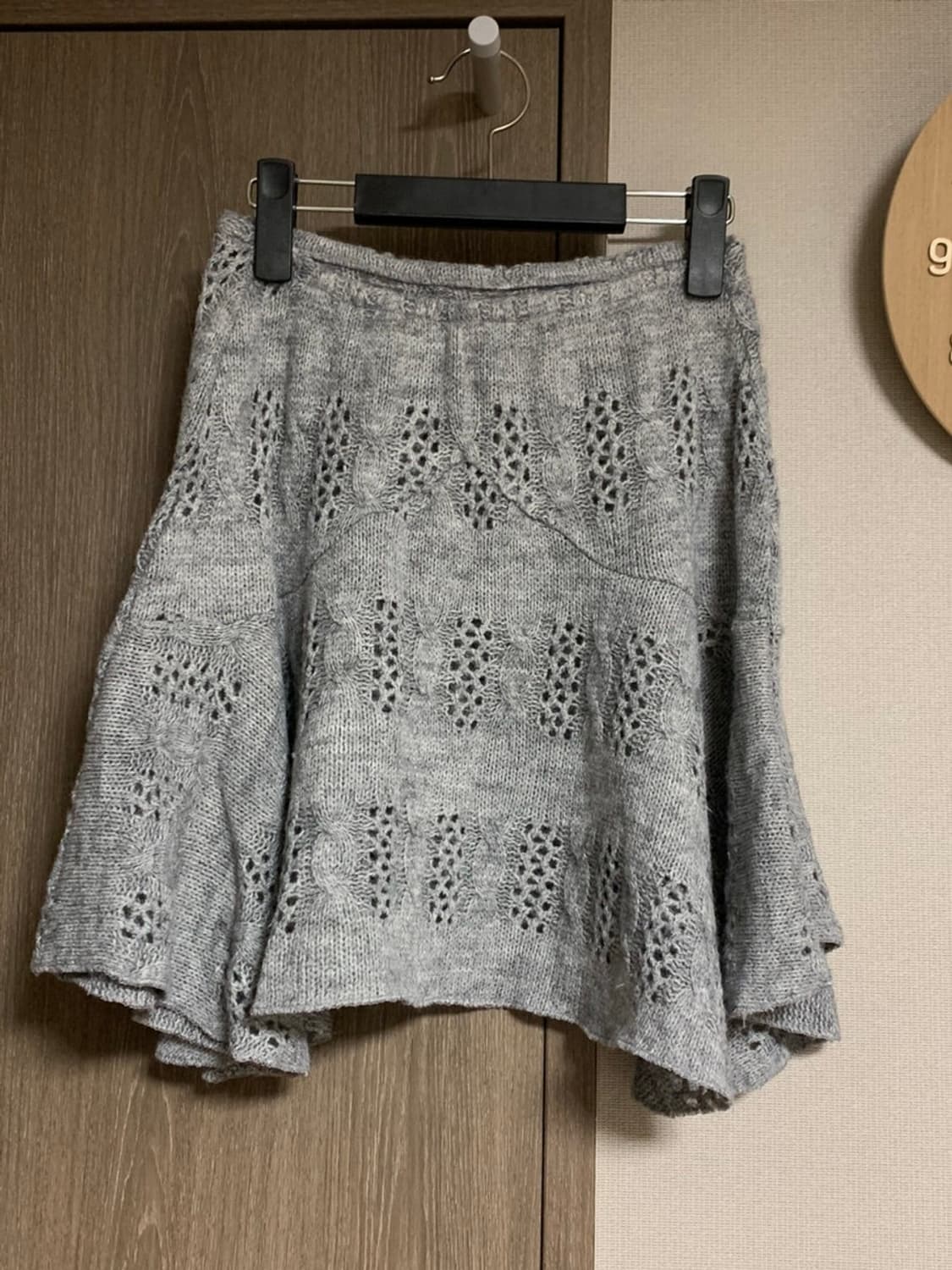 모래하우스 체스 플레어 스커트 그레이 상품이미지2