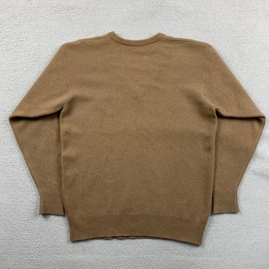 올드 버버리 크래스트 로고 램스울 브이넥 니트 베이지 상품이미지2