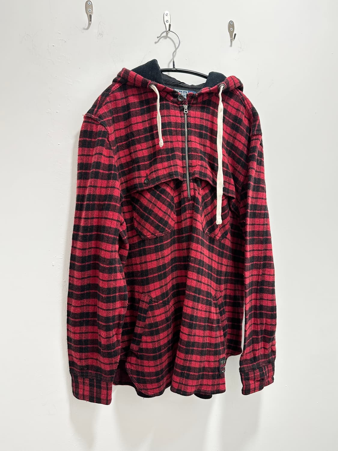 Polo Ralph Lauren red check hood jacket 상품이미지5