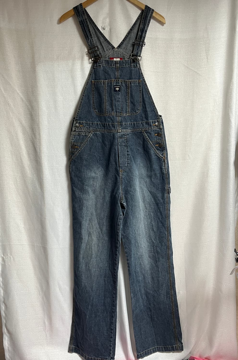 유니온베이 데님 와이드팬츠 오버롤 점프수트 M 상품이미지1