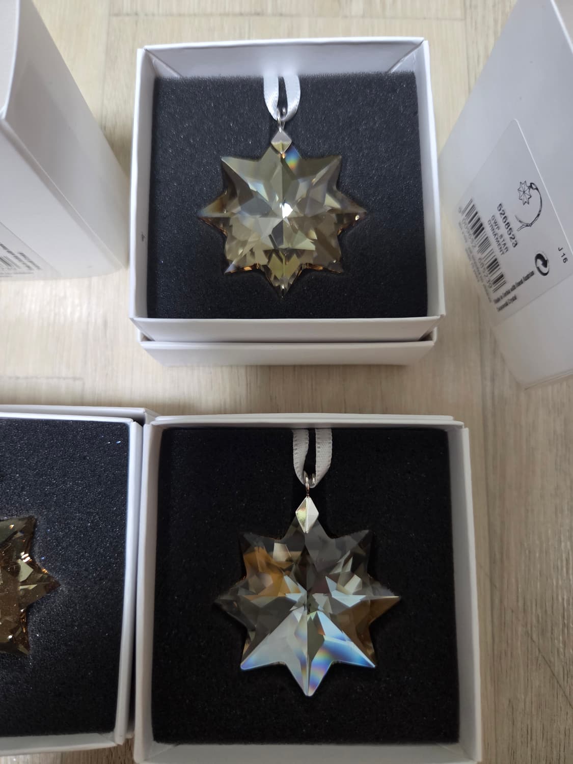 새제품 3개 일괄)스와로브스키 별 오너먼트 상품이미지4