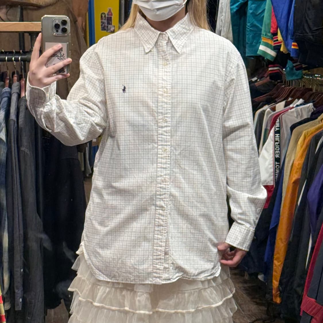 [HI] 폴로 랄프로렌 긴팔셔츠 체크 화이트  상품이미지2