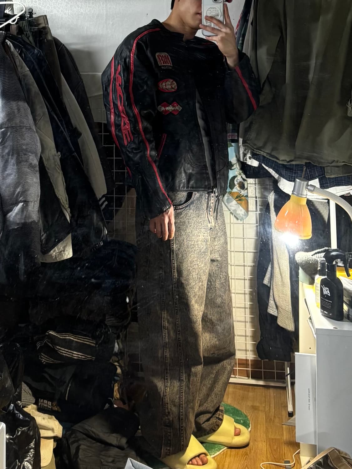 Rose Schott NYC 레이싱 레더 자켓 XL 상품이미지2