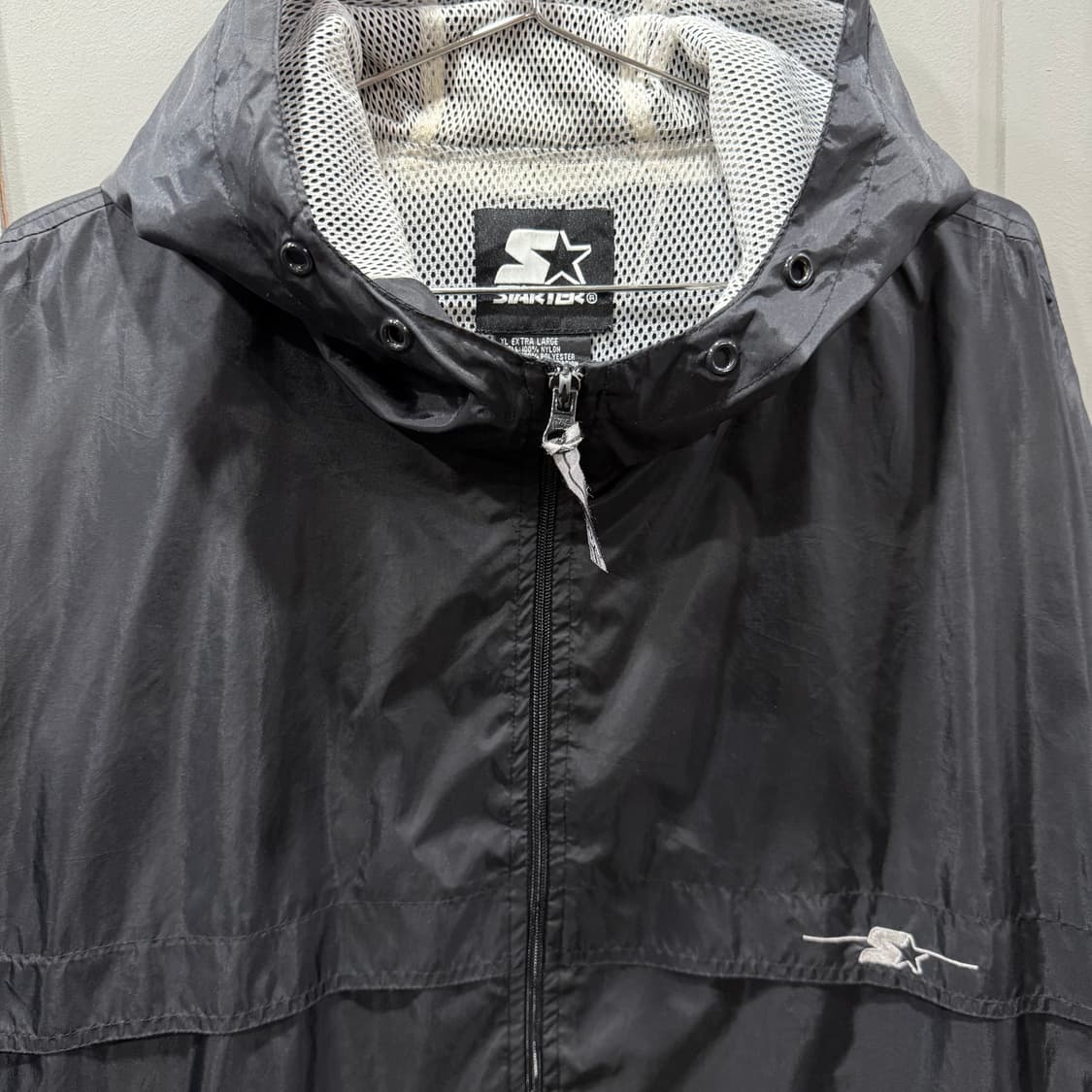 XL 스타터 STARTER 오버핏 우븐 바람막이 후드 집업 자켓 상품이미지3