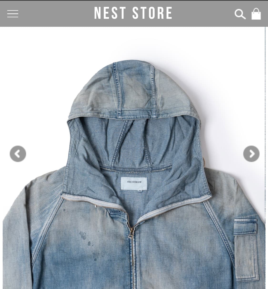 아나크로놈 데님 집업 3사이즈 상품이미지4