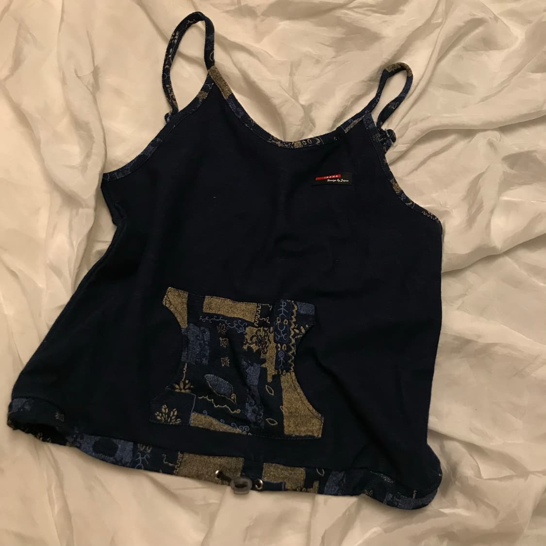 Vintage 빈티지 에스닉 데님 포켓 슬리브리스 상품이미지4