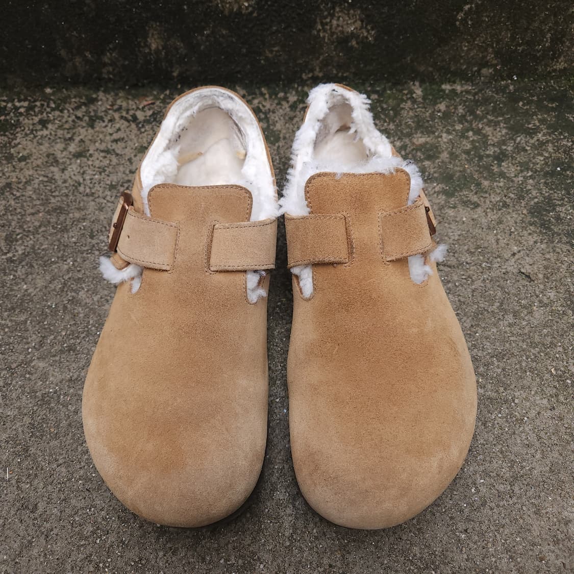 [42] BIRKENSTOCK 런던 시어링스웨이드 가죽 - 다크 티 상품이미지2
