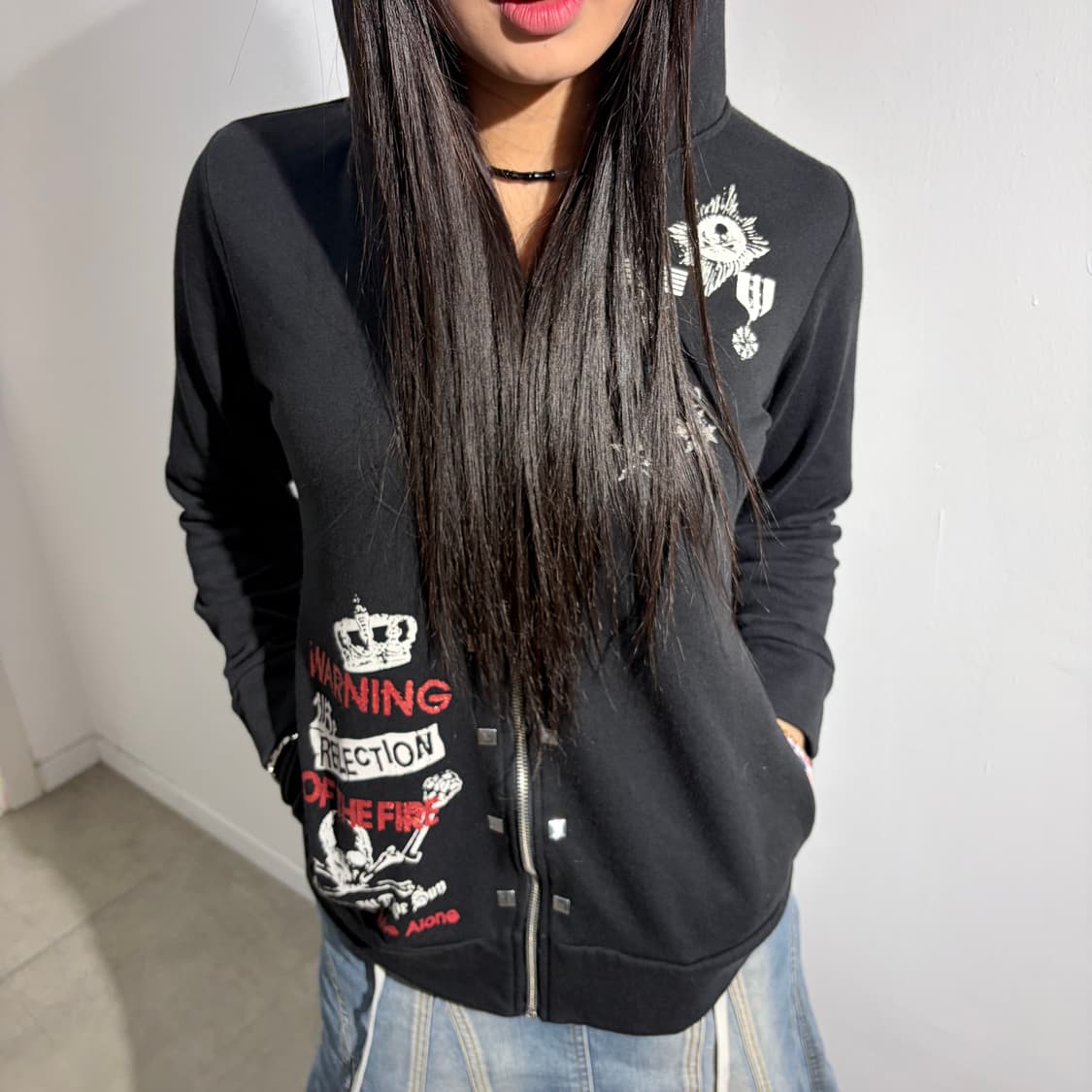 TRPP GIRL 스컬 레오파드 후드집업 상품이미지3