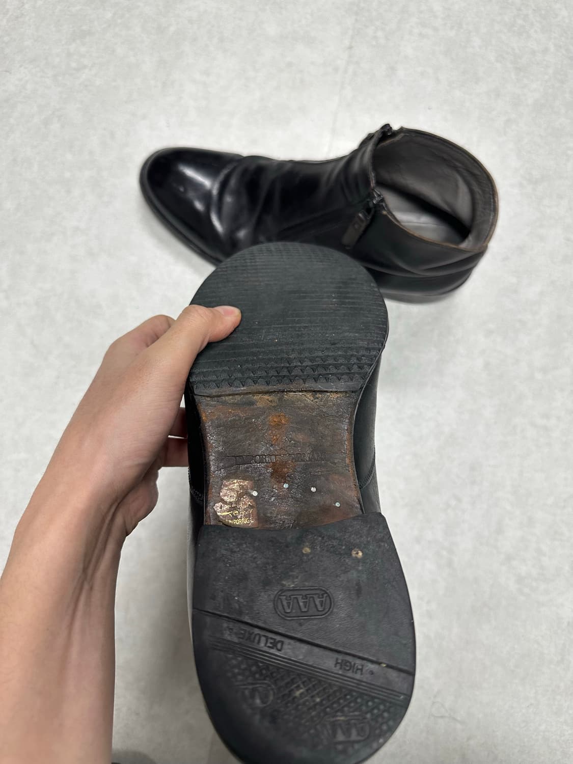 알마니 더블 지퍼 레더 부츠 상품이미지9